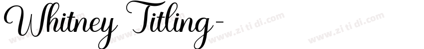 Whitney Titling字体转换